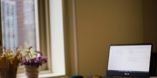 laptop on study table