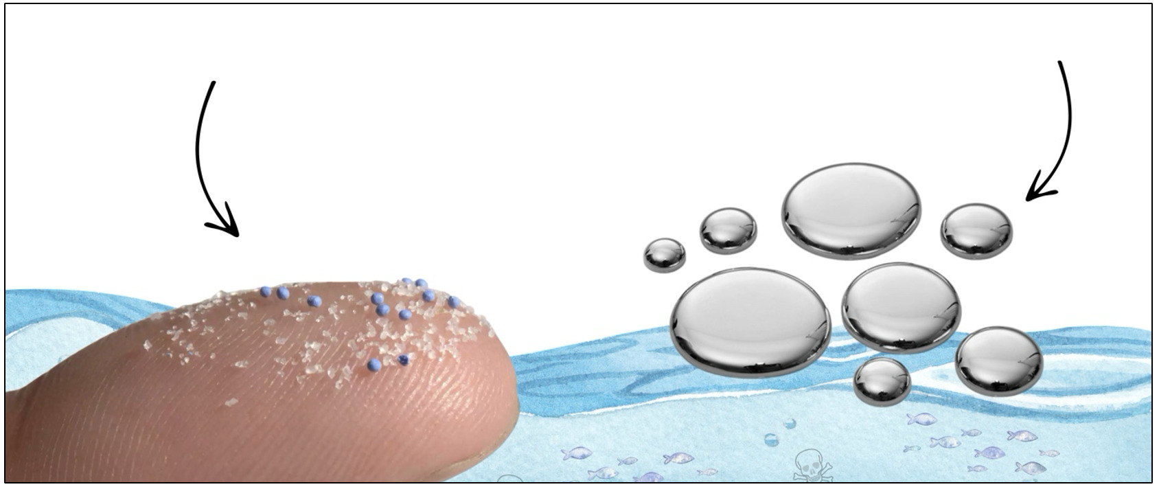 Pollutants (microplastics & mercury) in water