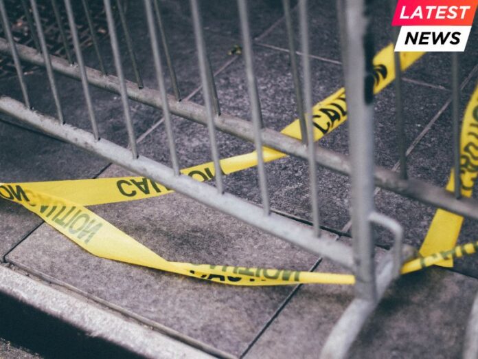 Charlie Kirk - Cordon Tape On Sidewalk