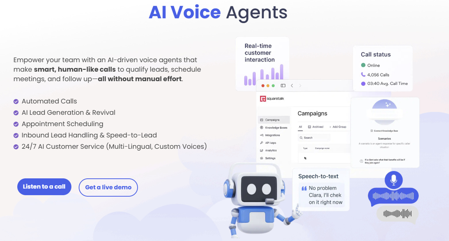 Squaretalk AI agents