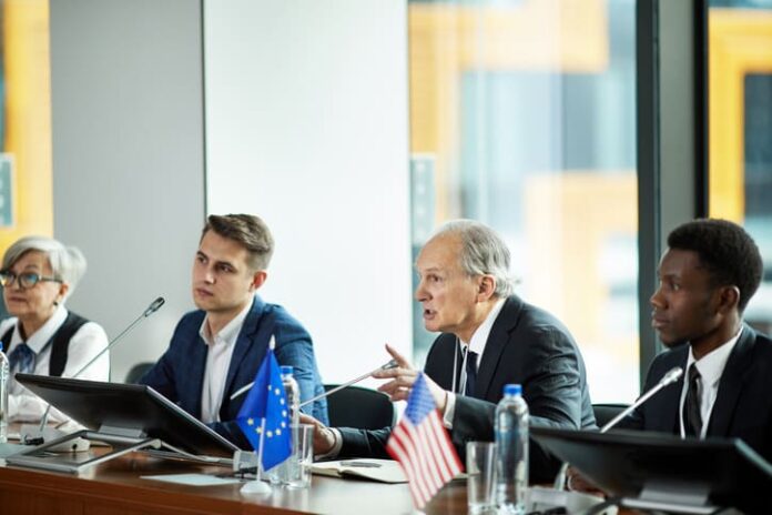 European leaders having a meeting