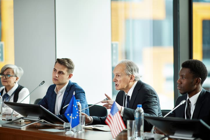 European leaders having a meeting