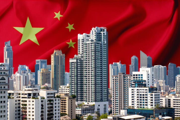 China Business Downtown and Financial District City of Chinese