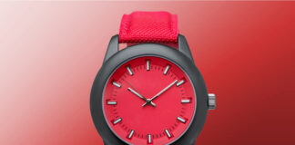 Men's mechanical watch isolated on