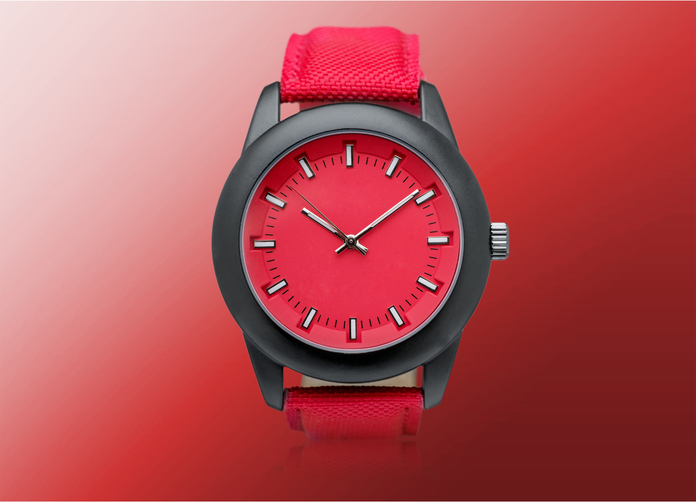 bracelet. Men's mechanical watch isolated on