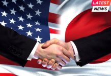 Alliance - Japan and United States handshake