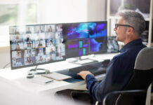 Employees working remotely being monitored by the boss