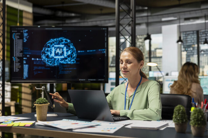 Employee using generative in the workplace