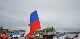 Houses in the Philippines destroyed by Typhoon