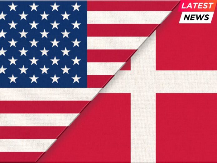Flags of USA and Denmark Flags of USA and Denmark