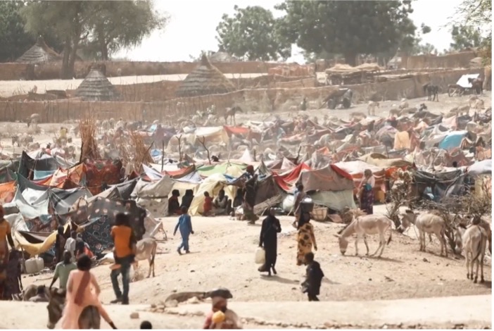 A camp of refugees fleeing from Sudan