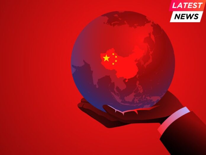 Businessman Blue Red Hand China Globe Global - Businessman Blue Red Hand China Globe