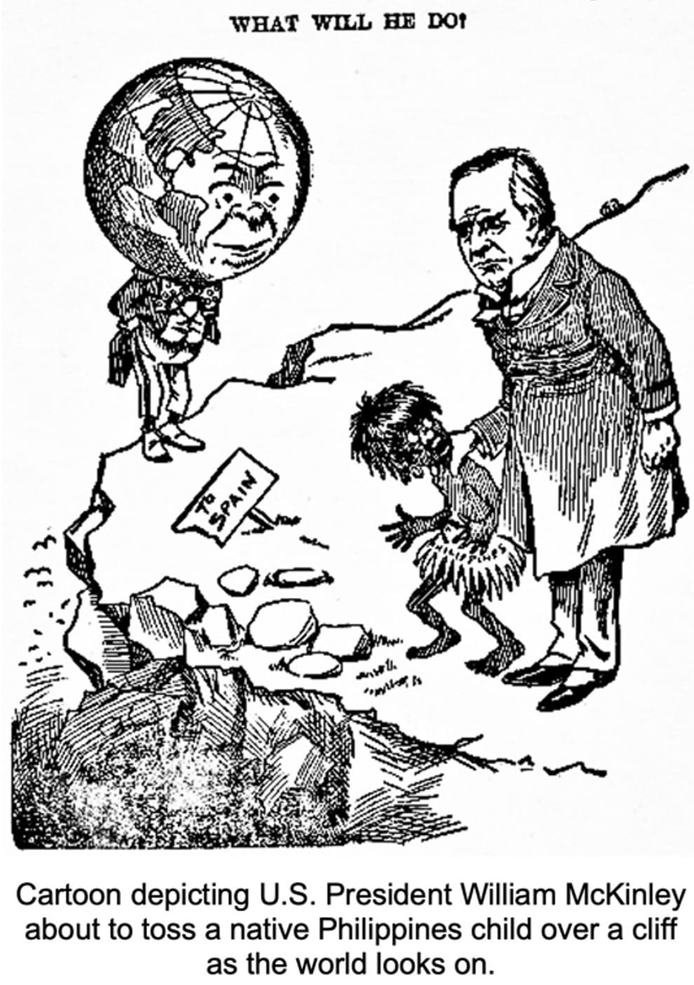 Cartoon depicting U.S President william