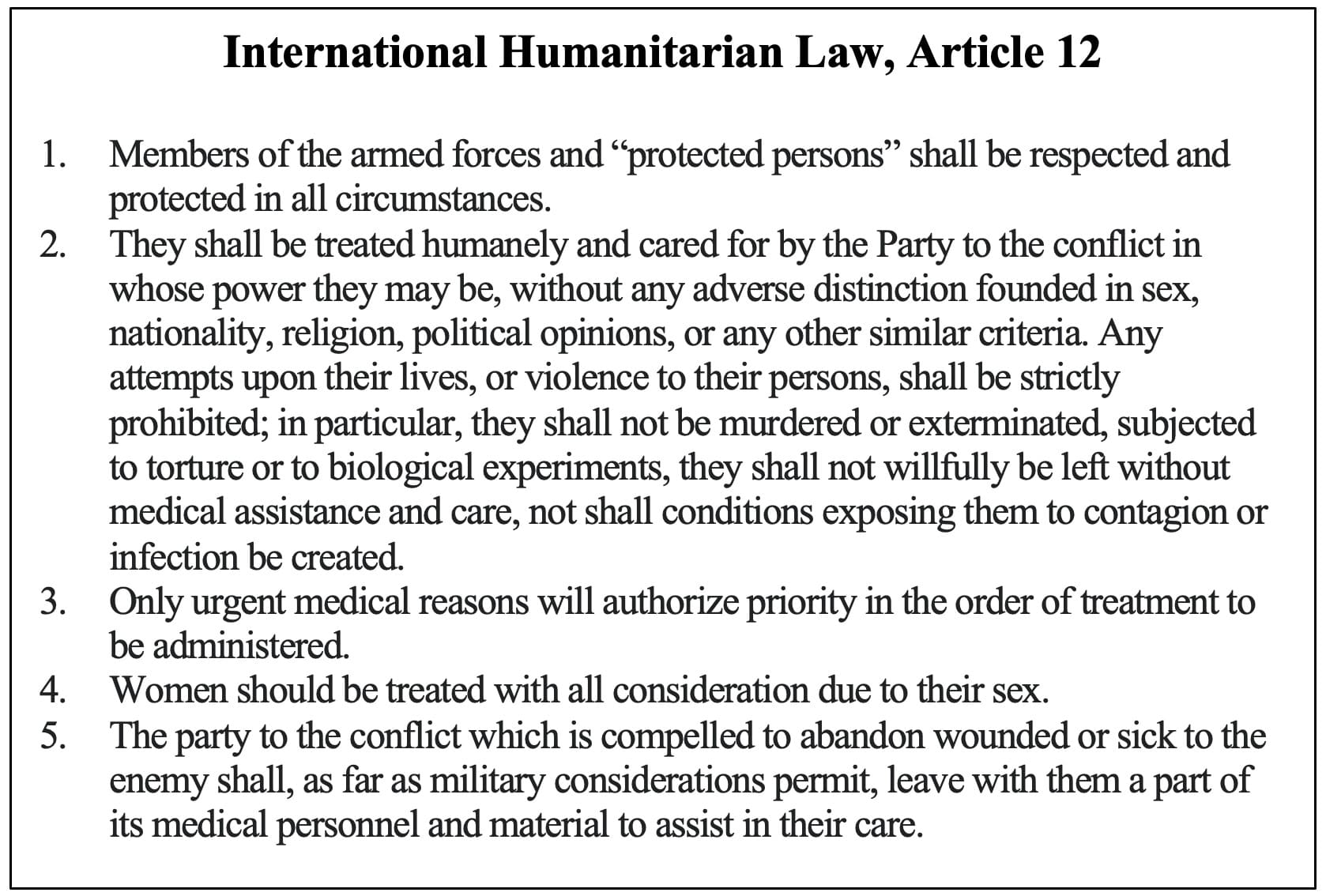 International Humanitarian law