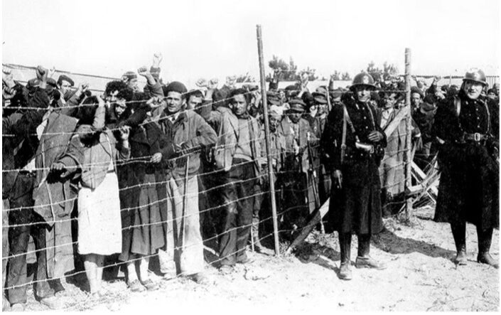 Spanish refugees interned in France