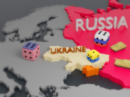 Russia and the US in Ukraine and the Middle East. Ukraine crisis map.