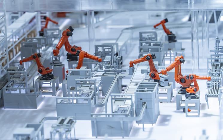 Model of Robotic and Automation system control application on automate robot arm