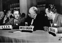 Delegates at the Bretton Woods conference in 1944 agreed to US proposals for a new international monetary and financial system, centred around the dollar.