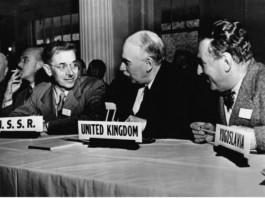 Delegates at the Bretton Woods conference in 1944 agreed to US proposals for a new international monetary and financial system, centred around the dollar.