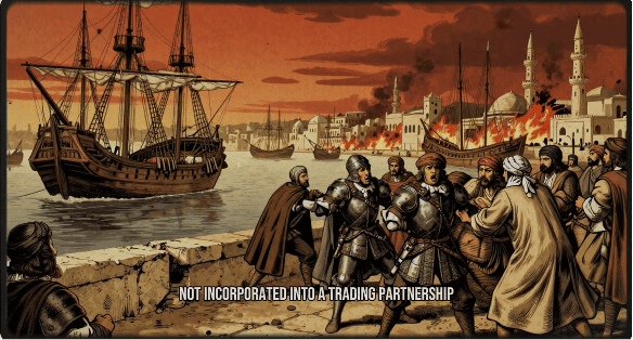 arrival if portugues soldiers on the south indian coast