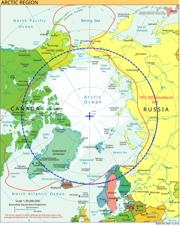 From the CIA World Fact Book Map of the Arctic Circle (1)