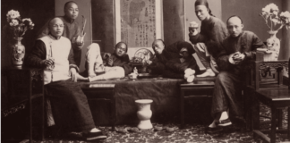 Opium smokers in China