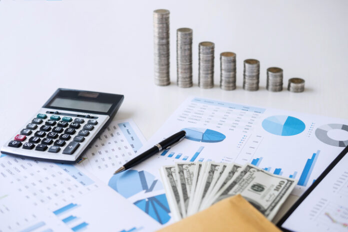 Business accessories in selective focus, Items for accounting, Marketing strategy, investment and saving, accounting and stock market Capital Management