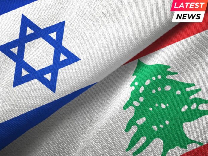 Lebanon and Israel two flags