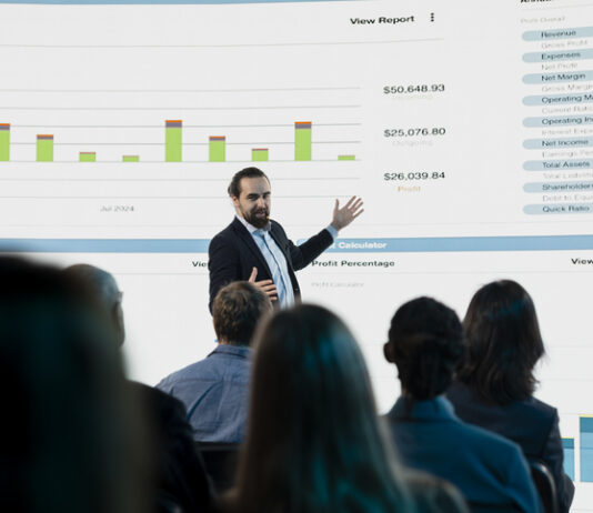 The Performance and Transformation Orchestrator: The CFO’s New Mandate in the Age of AI CFO's new mandate. CFO explaining the presentation