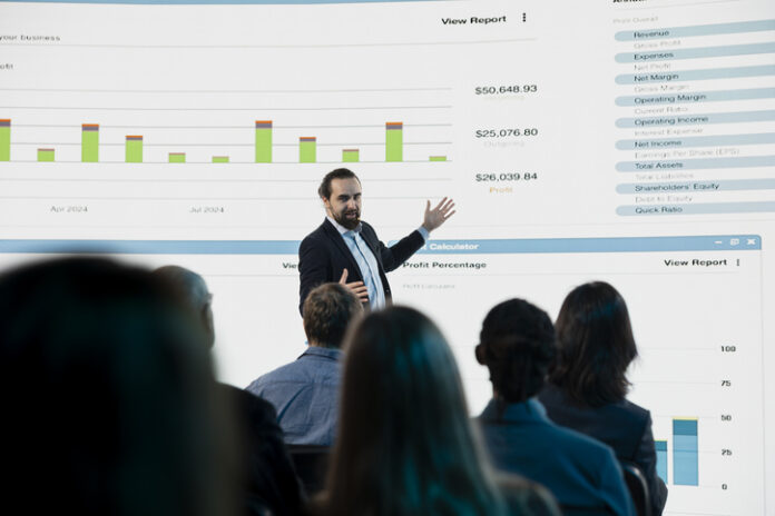 CFO's new mandate. CFO explaining the presentation