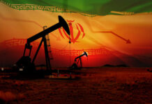 A conceptual overlay of a declining arrow graph symbolizes market trends, geopolitical shifts, and energy production