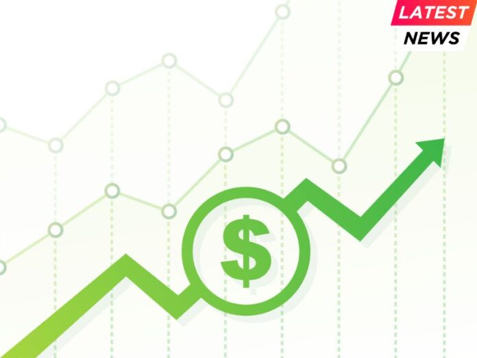 Cash and rising graph arrow up