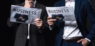 Injunctions and Gazette - businessmen reading newspapers
