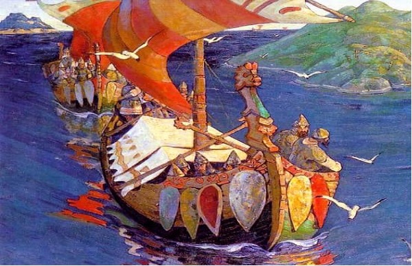 Map: Viking Expeditions in the Iberian Peninsula and the Mediterranean Sea.