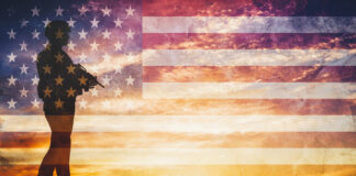 How to Lose a War in Three Reckless Moves Armed soldier with rifle and USA flag. Guard, army, military, war.
