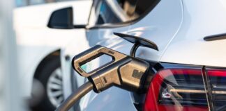 New York EV Rollout - EV car at charging station